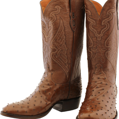 Cognac Ostrich Boots